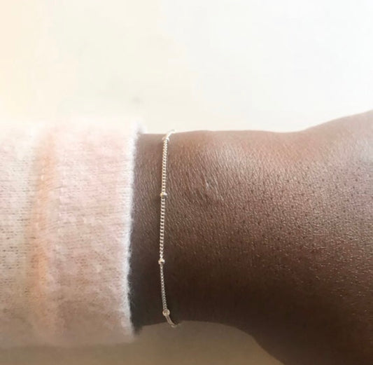 Silver Bead Bracelet