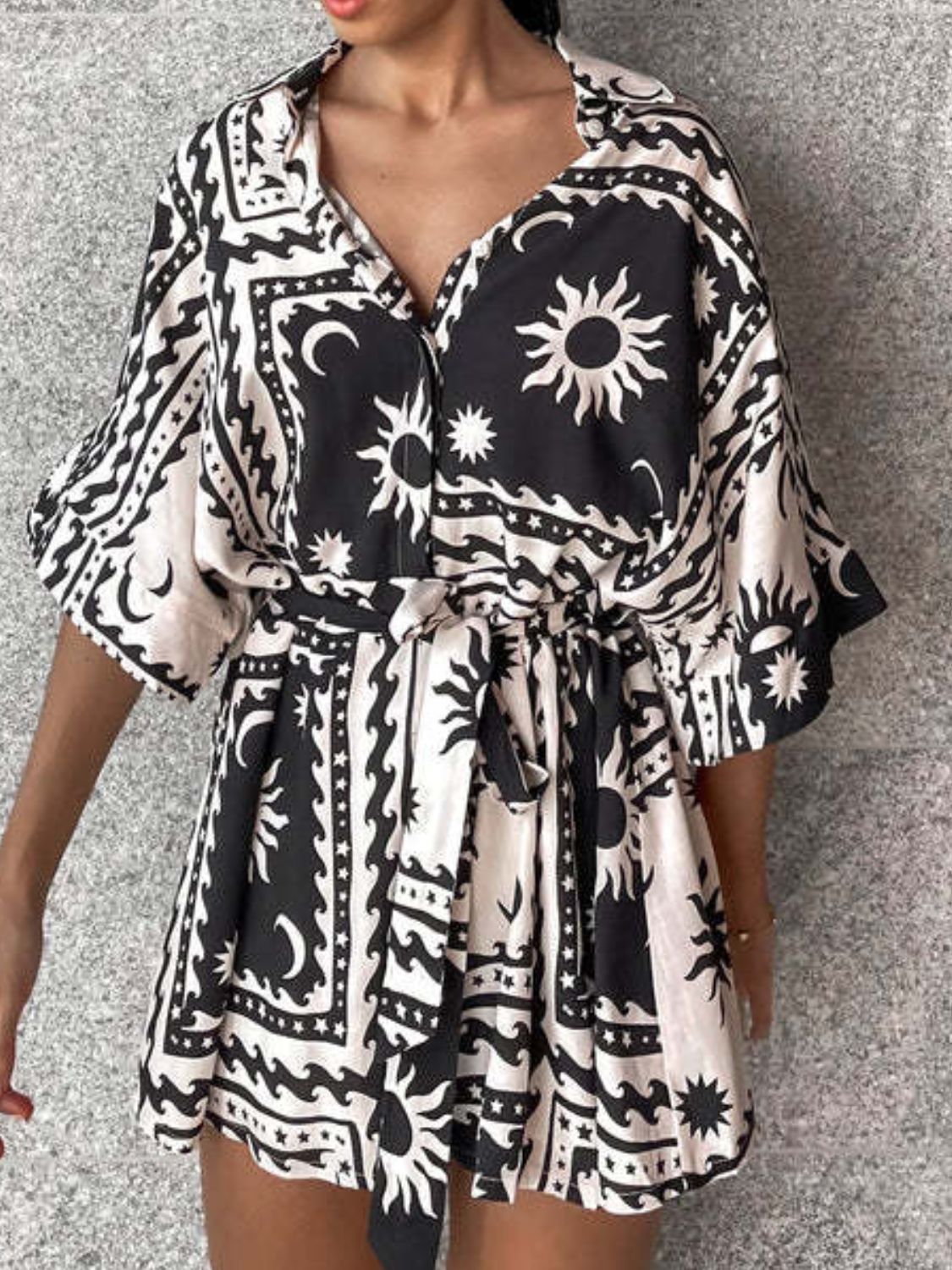 Black & White Romper